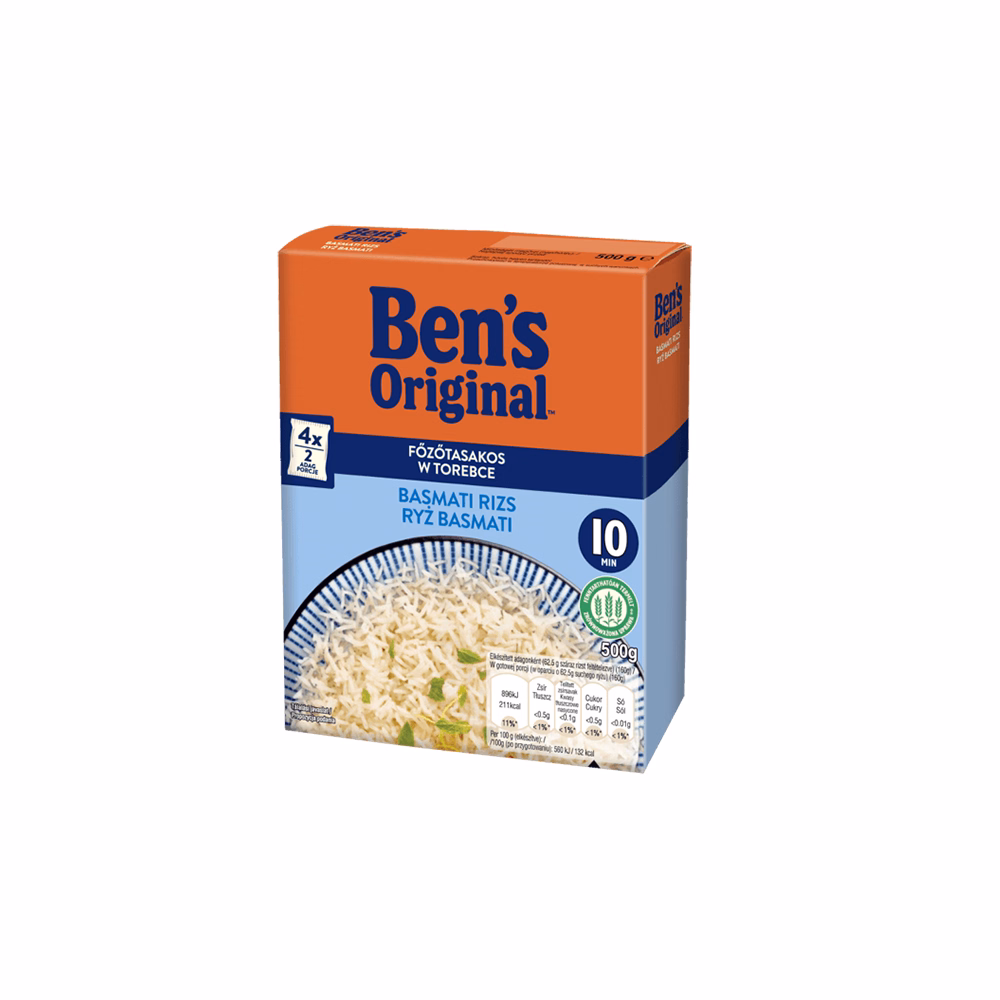 Főzőtasakos rizs UNCLE BEN`S basmati 4x125 g