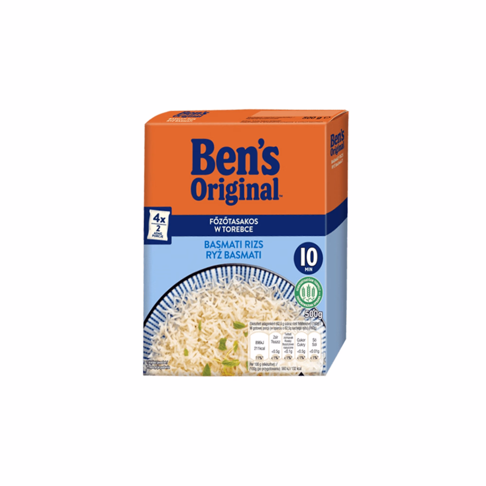 Főzőtasakos rizs UNCLE BEN`S basmati 4x125 g