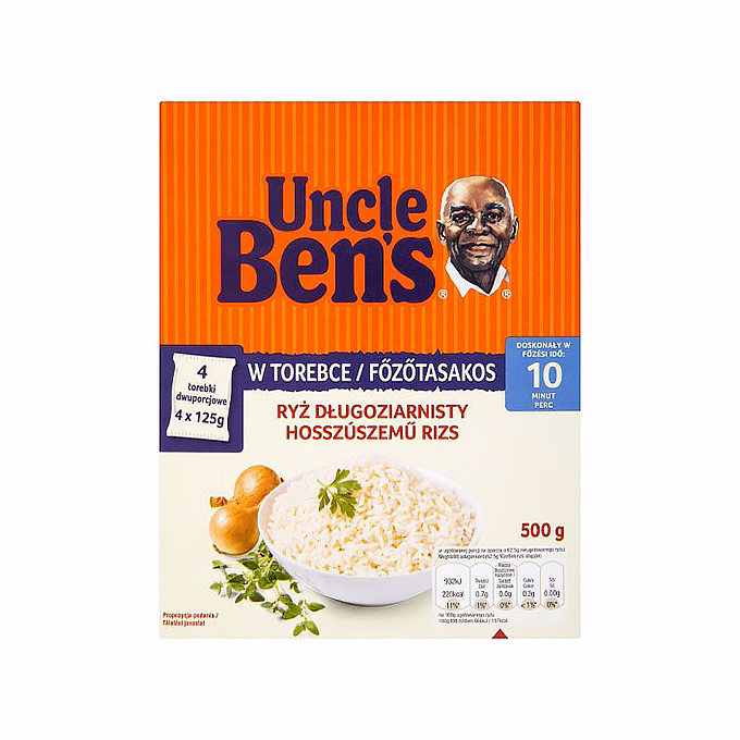 Főzőtasakos rizs UNCLE BEN`S hosszúszemű 4x125 g
