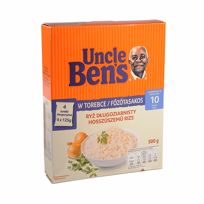 Főzőtasakos rizs UNCLE BEN`S hosszúszemű 4x125 g