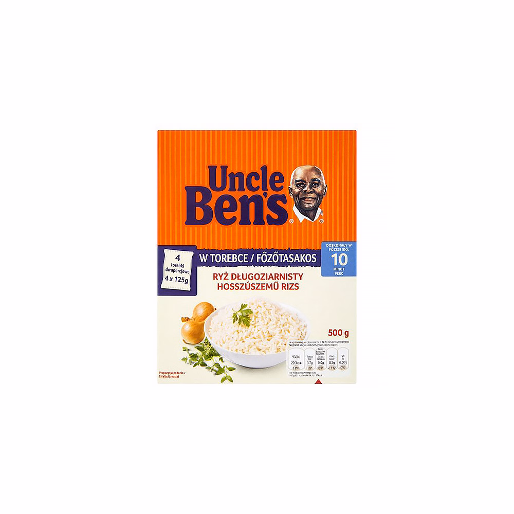 Főzőtasakos rizs UNCLE BEN`S hosszúszemű 4x125 g