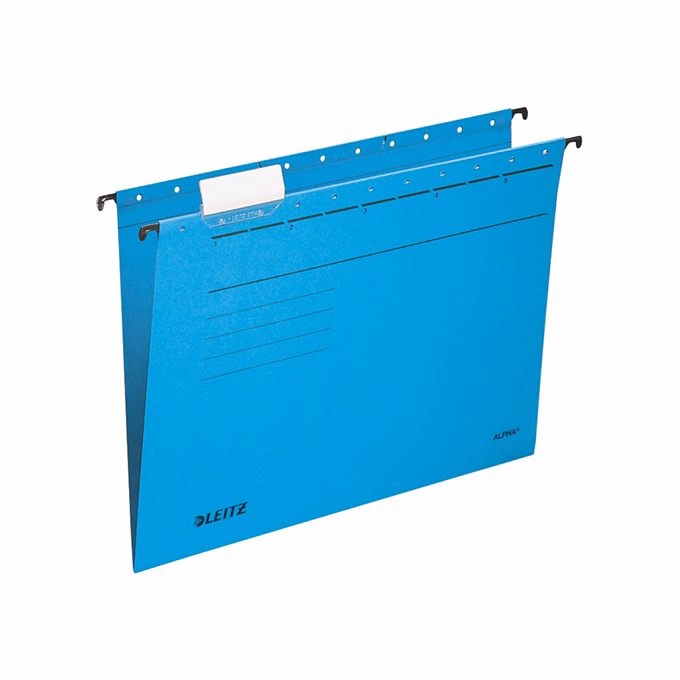 Függőmappa LEITZ Alpha Standard A/4 karton kék 25 darabos