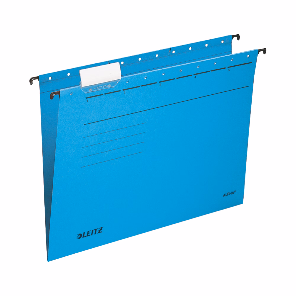 Függőmappa LEITZ Alpha Standard A/4 karton kék 25 darabos