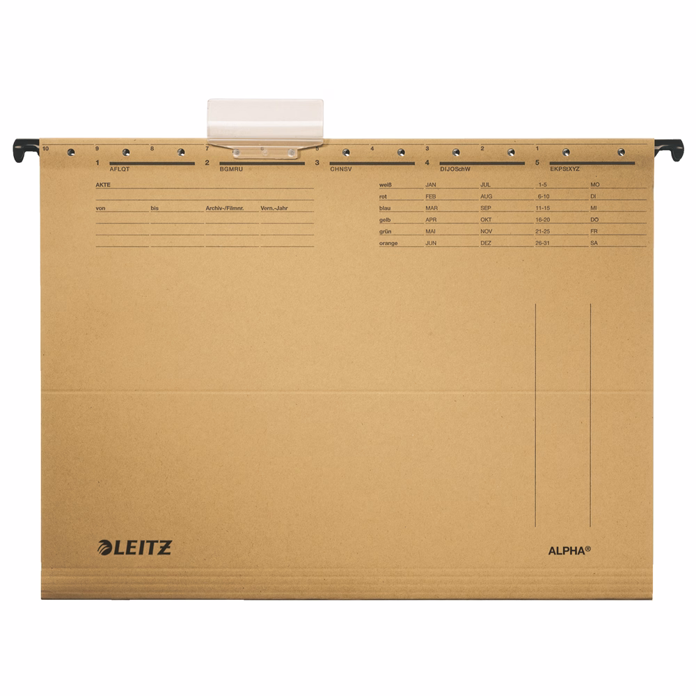 Függőmappa LEITZ Alpha Standard A/4 karton natúr 25 darabos Függőmappa LEITZ Alpha Standard A/4 karton natúr 25 darabos