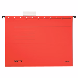 Függőmappa LEITZ Alpha Standard A/4 karton piros 25 darabos