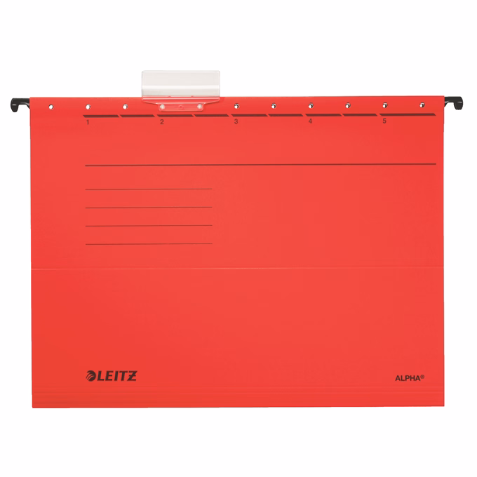 Függőmappa LEITZ Alpha Standard A/4 karton piros 25 darabos
