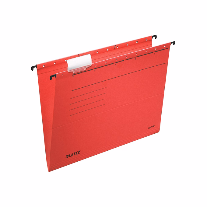 Függőmappa LEITZ Alpha Standard A/4 karton piros 25 darabos