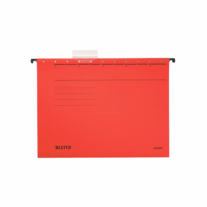 Függőmappa LEITZ Alpha Standard A/4 karton piros 25 darabos