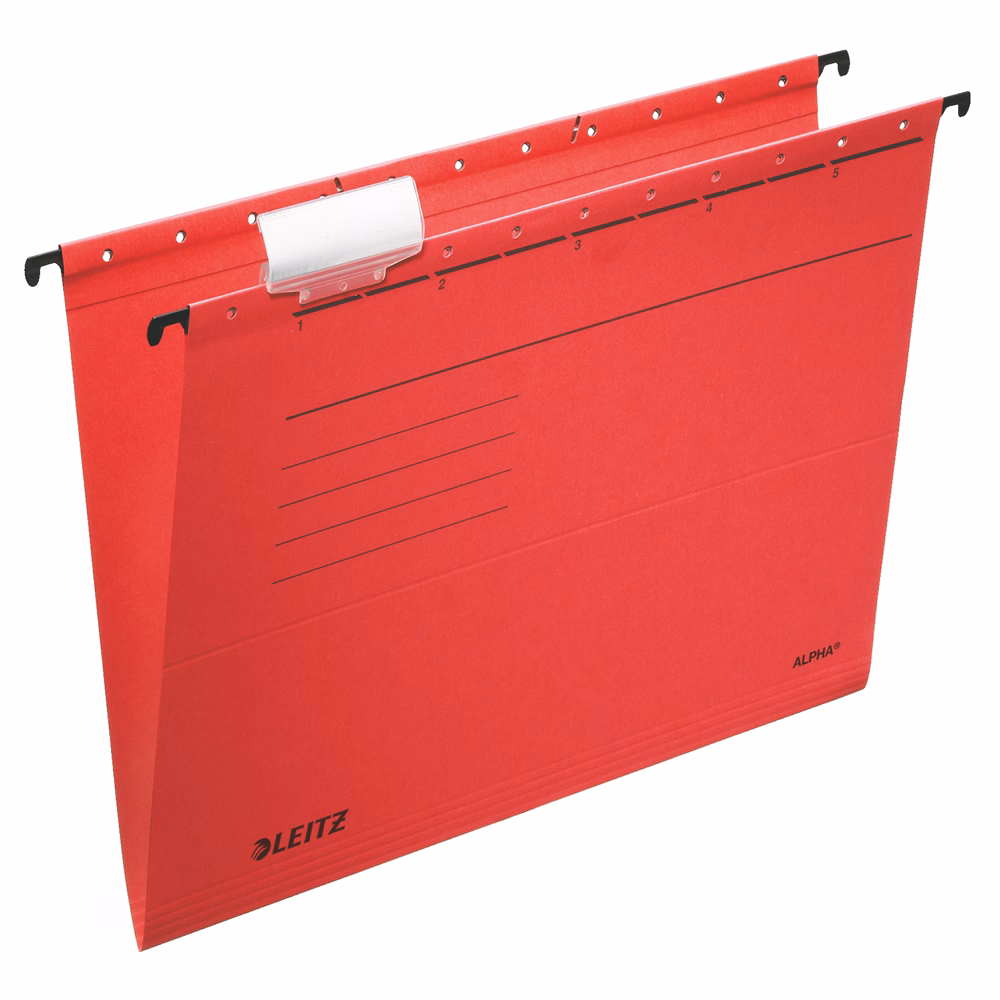 Függőmappa LEITZ Alpha Standard A/4 karton piros 25 darabos