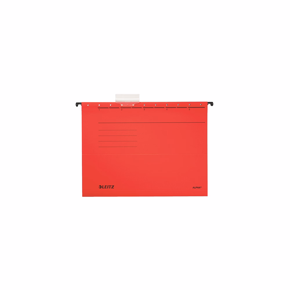 Függőmappa LEITZ Alpha Standard A/4 karton piros 25 darabos
