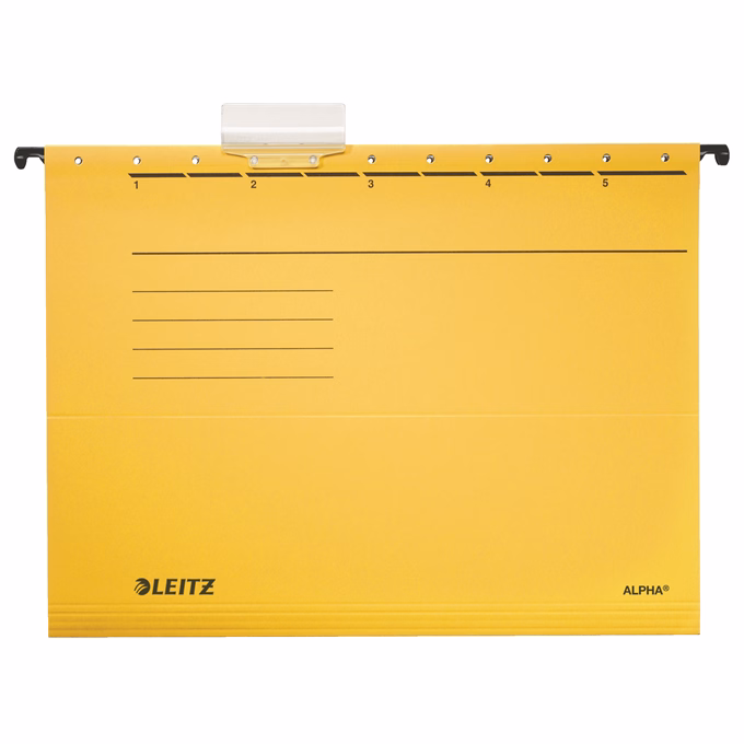 Függőmappa LEITZ Alpha Standard A/4 karton sárga 25 darabos