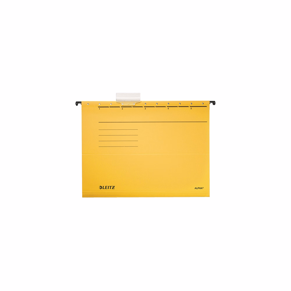 Függőmappa LEITZ Alpha Standard A/4 karton sárga 25 darabos