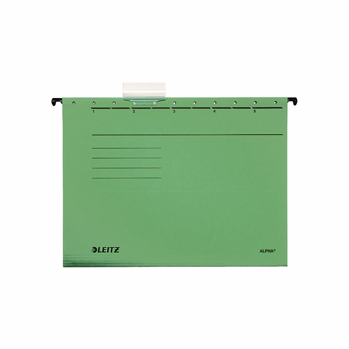 Függőmappa LEITZ Alpha Standard A/4 karton zöld 25 darabos
