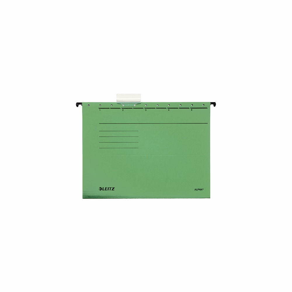 Függőmappa LEITZ Alpha Standard A/4 karton zöld 25 darabos