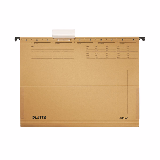 Függőmappa oldalvédelemmel LEITZ Alpha Standard A/4 karton natúr 25 darabos Függőmappa oldalvédelemmel LEITZ Alpha Standard A/4 karton natúr 25 darabos