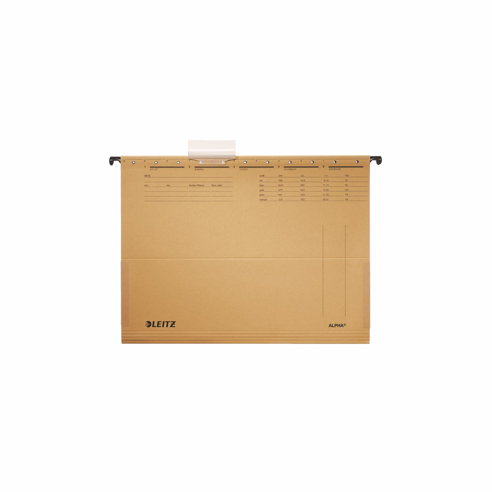 Függőmappa oldalvédelemmel LEITZ Alpha Standard A/4 karton natúr 25 darabos Függőmappa oldalvédelemmel LEITZ Alpha Standard A/4 karton natúr 25 darabos