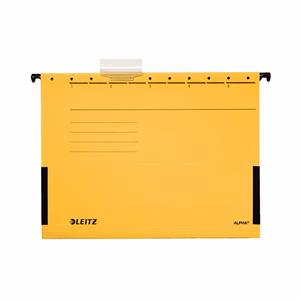 Függőmappa oldalvédelemmel LEITZ Alpha Standard A/4 karton sárga 25 darabos