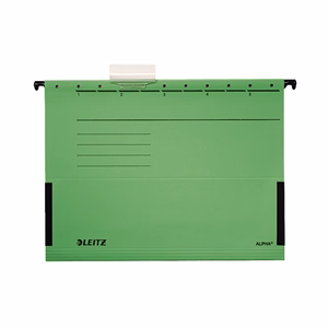 Függőmappa oldalvédelemmel LEITZ Alpha Standard A/4 karton zöld 25 darabos