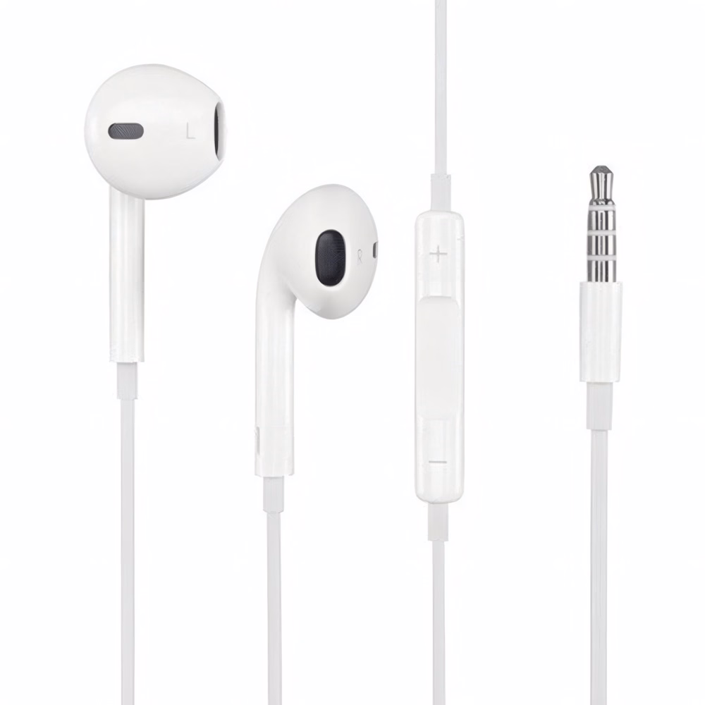 Fülhallgató APPLE MD827ZM/B Jack 3,5mm mikrofon hangerőszabályzó fehér