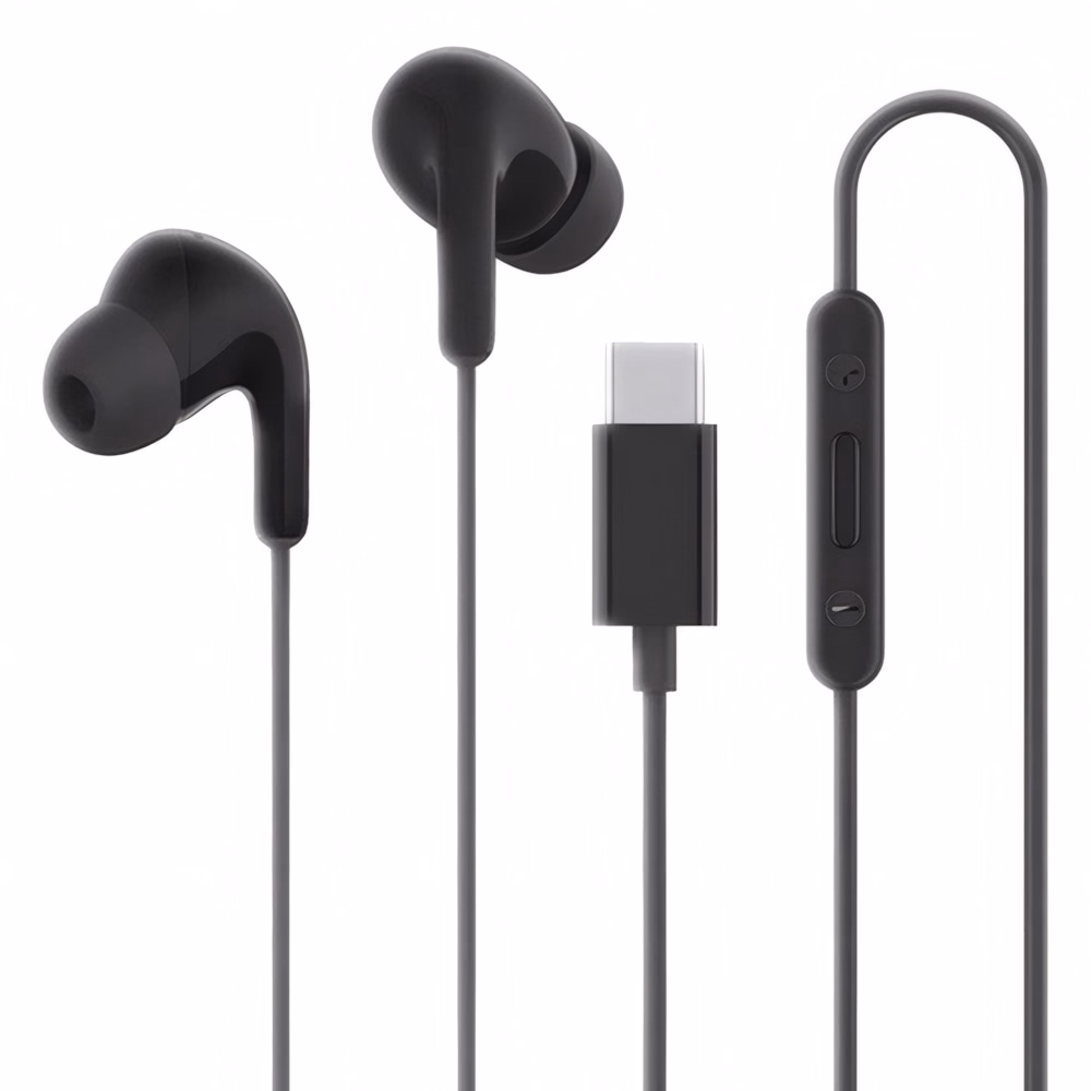 Fülhallgató XIAOMI BHR8930GL USB-C mikrofon hangerőszabályzó fekete