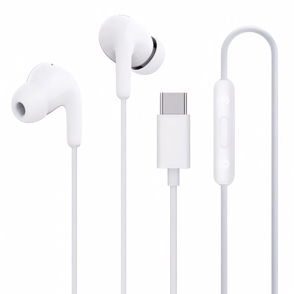 Fülhallgató XIAOMI BHR8931GL USB-C mikrofon hangerőszabályzó fehér