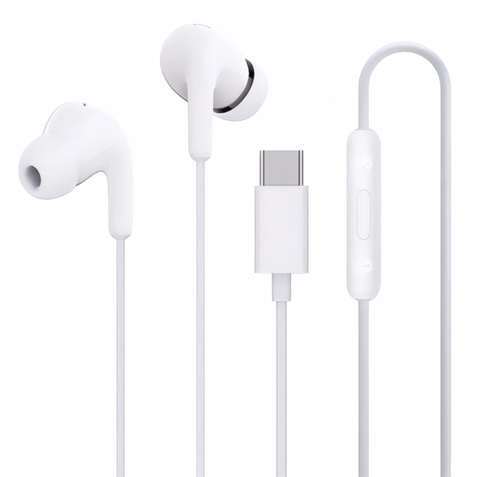 Fülhallgató XIAOMI BHR8931GL USB-C mikrofon hangerőszabályzó fehér