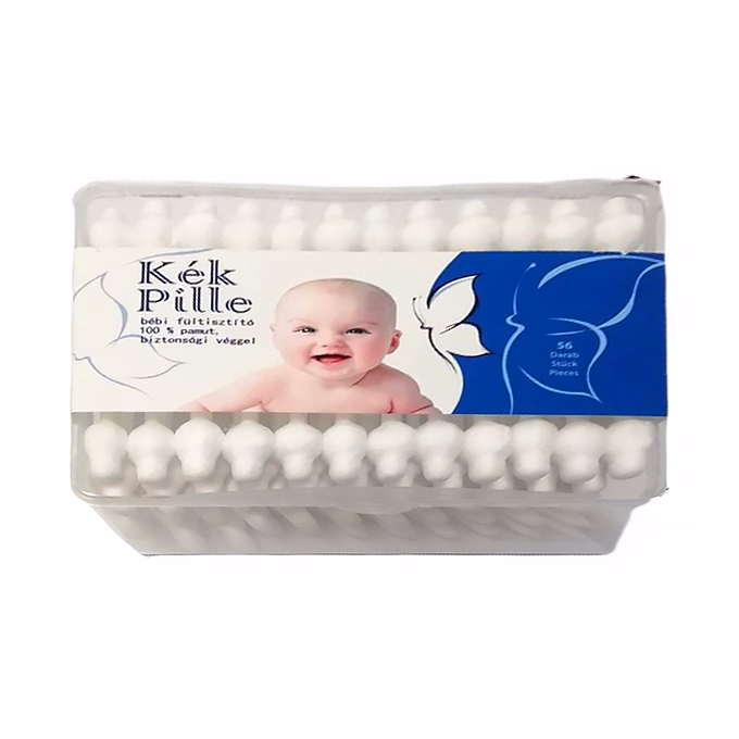 Fültisztító pálcika KÉK PILLE kisgyerekeknek 56 db