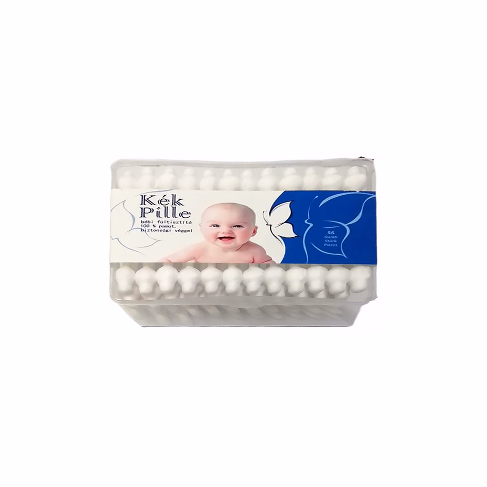 Fültisztító pálcika KÉK PILLE kisgyerekeknek 56 db
