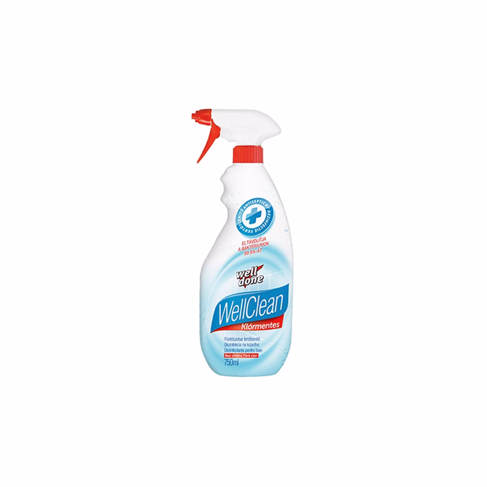 Fürdőszobai tisztítószer WELL DONE Well Clean szórófejes antibakteriális klórmentes 750ml
