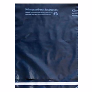 Futártasak biztonsági ragasztócsíkkal környezetbarát 45x60cm 50 mikron 100 darabos