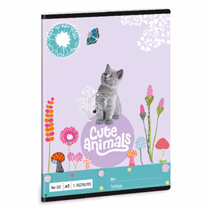 Füzet ARS UNA A/5 32 lapos vonalas 14-32 I. osztályos Cute Animals-Kitten