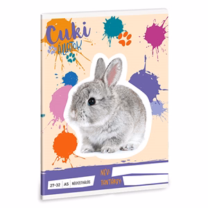 Füzet kockás ARS UNA A/5 32 lapos 27-32 Cuki-Nyuszi