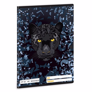 Füzet kockás ARS UNA A/5 32 lapos 27-32 Black Panther
