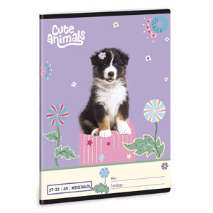 Füzet kockás ARS UNA A/5 32 lapos 27-32 Cute Animals-Aussie