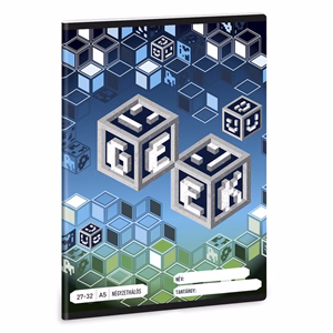Füzet kockás ARS UNA A/5 32 lapos 27-32 Geek 5539
