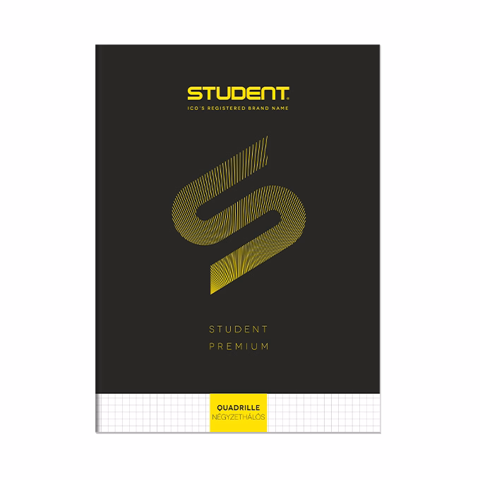 Füzet kockás ICO Student Black Prémium A/4 32 lapos