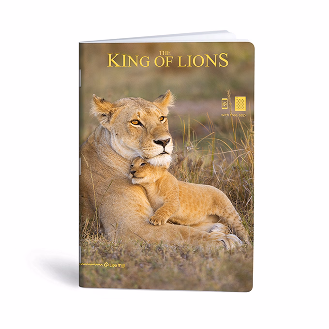 Füzet kockás LIPAMILL A/4 40 lapos King of lions