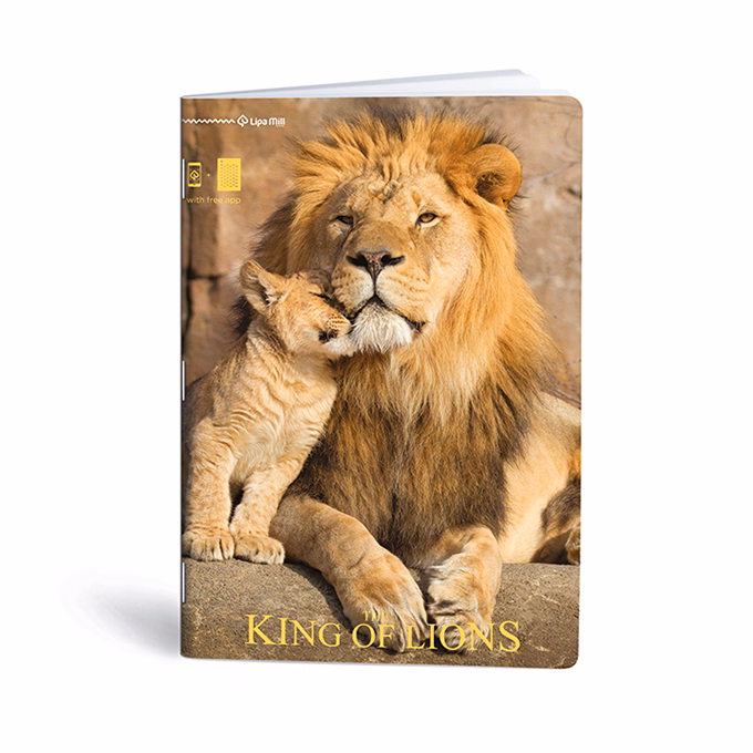 Füzet kockás LIPAMILL A/4 40 lapos King of lions