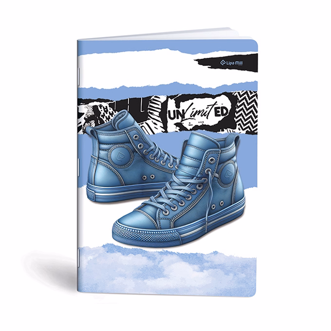 Füzet kockás LIPAMILL A/4 40 lapos Sneaker