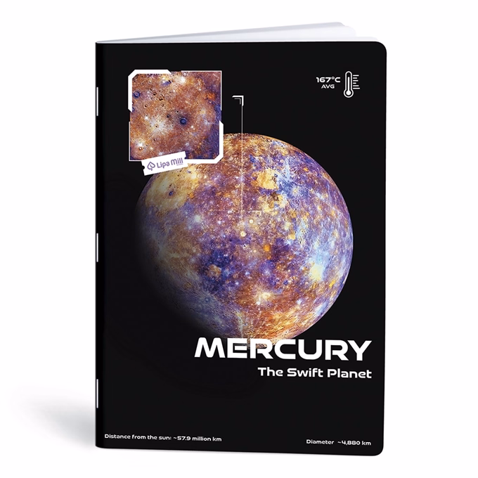 Füzet kockás LIPAMILL A/4 40 lapos Planet vibe