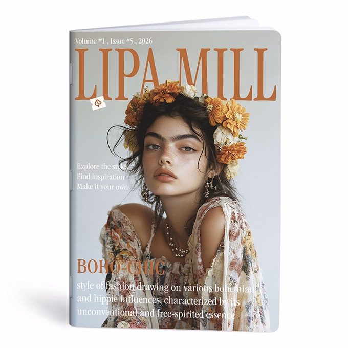 Füzet kockás LIPAMILL A/4 40 lapos Style magazine