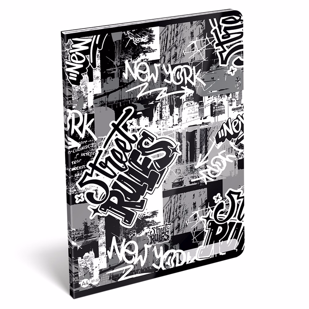 Füzet kockás LIZZYSULI A/4 32 lapos 87-32 Street Rules