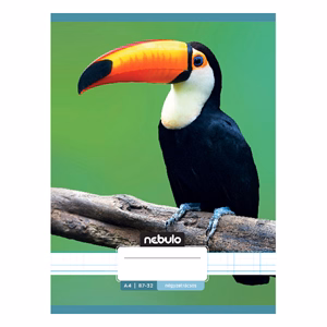 Füzet kockás NEBULO A/4 32 lapos 87-32 Állatok 12 darabos