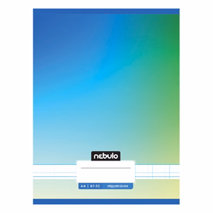Füzet kockás NEBULO A/4 32 lapos 87-32 Monochrome és Gradient fiús 12 darabos