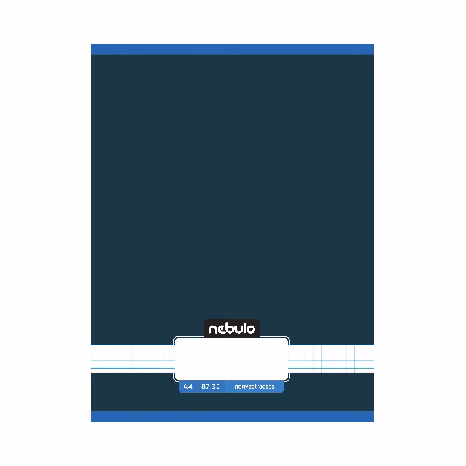 Füzet kockás NEBULO A/4 32 lapos 87-32 Monochrome és Gradient fiús 12 darabos