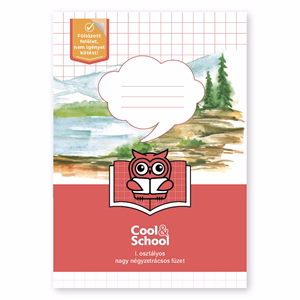 Füzet kockás Okos Bagoly A/5 nagykockás bekötött