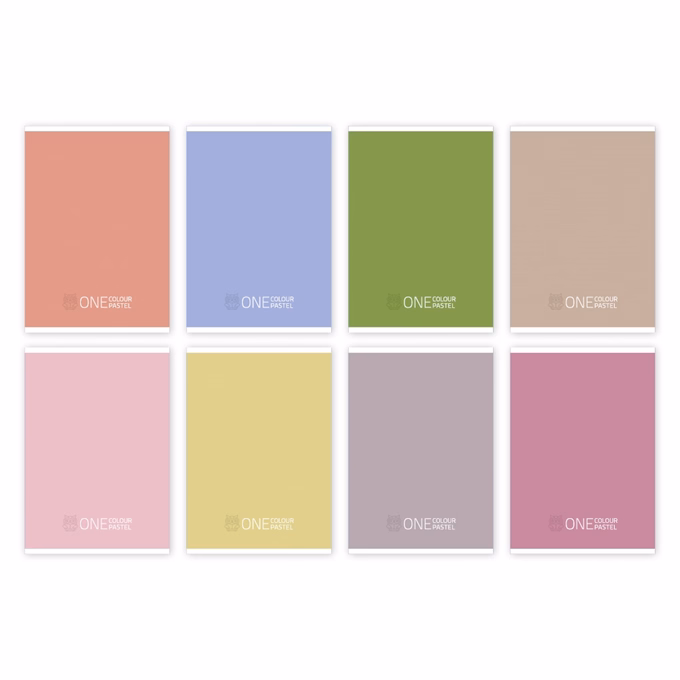Füzet kockás One Colour Pastel A/4 87-32 vegyes színek