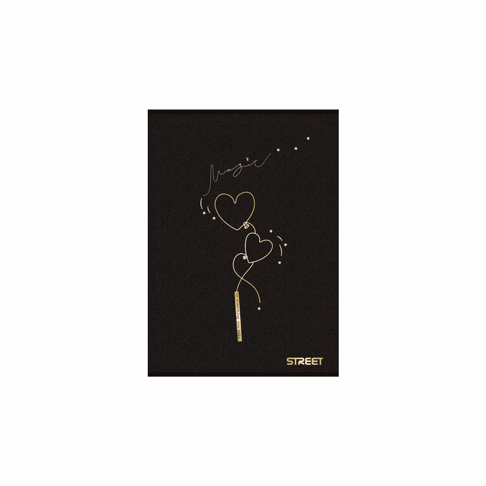 Füzet kockás STREET A/4 54 lapos Black&Gold