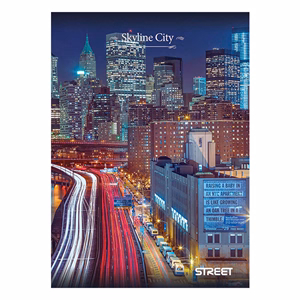 Füzet kockás STREET A/4 54 lapos Skyline
