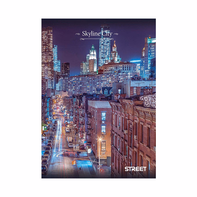 Füzet kockás STREET A/4 54 lapos Skyline